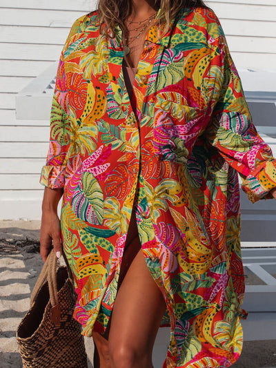 Leslie™ | Printed Button-Down Maxi Dress