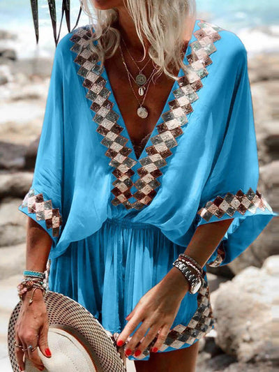 Miriam™ | Loose Beach Long Sleeve Romper