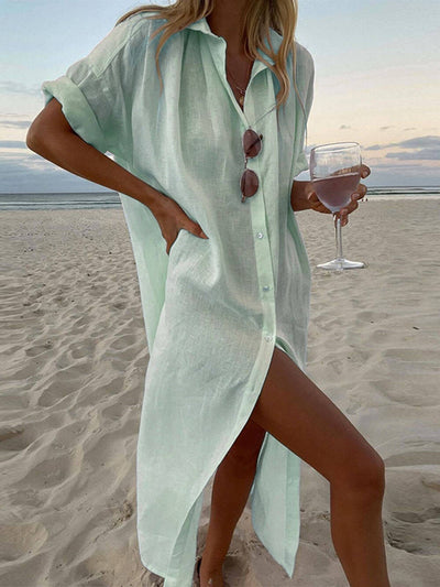 Jillian™ | Loose Shirt Maxi Dress
