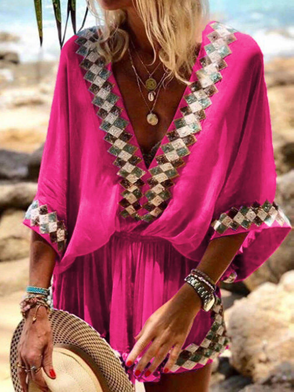 Miriam™ | Loose Beach Long Sleeve Romper