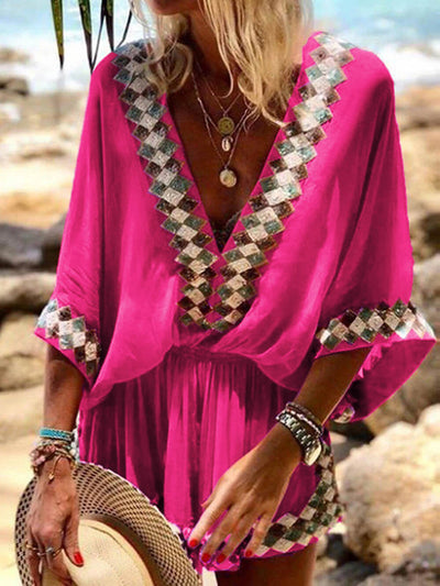 Miriam™ | Loose Beach Long Sleeve Romper