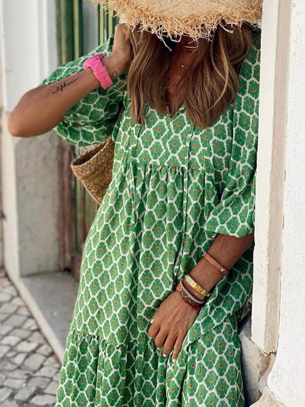 Ingrid™ | Loose Puff Sleeve Maxi Dress