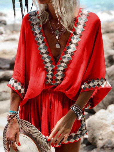 Miriam™ | Loose Beach Long Sleeve Romper