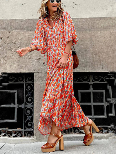 Ingrid™ | Loose Puff Sleeve Maxi Dress