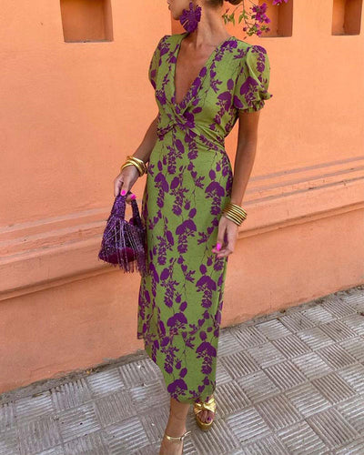 Angelina™ | Stunning V-Neck Midi Dress