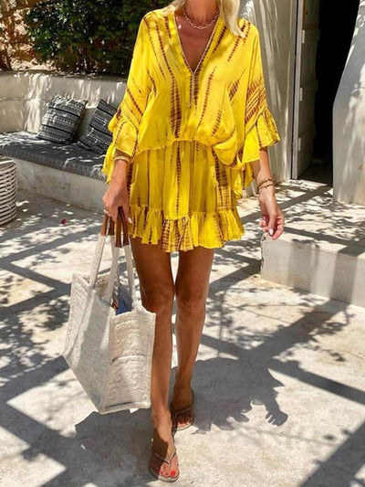 Lara™ | Soft V-Neck Casual Mini Dress