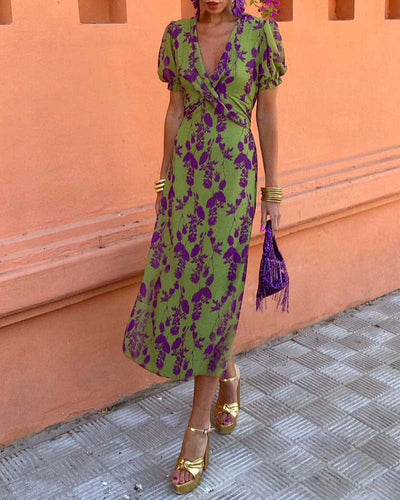 Angelina™ | Stunning V-Neck Midi Dress