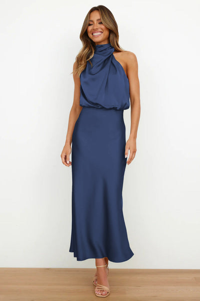 Theresa ™ | Long Dress with Halter Neck