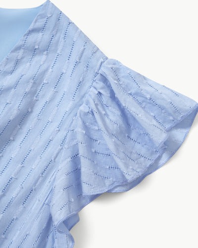 Lara™ | Dress with V-neck and Ruffled Sleeves