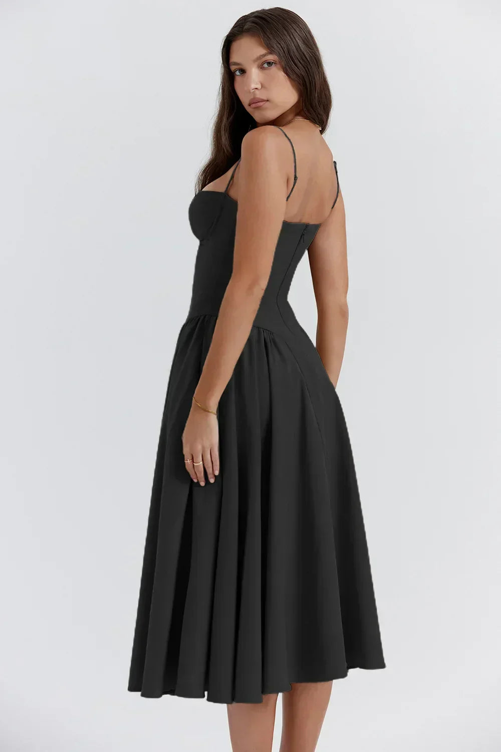 Liana ™ | Sleeveless Corset Midi Dress