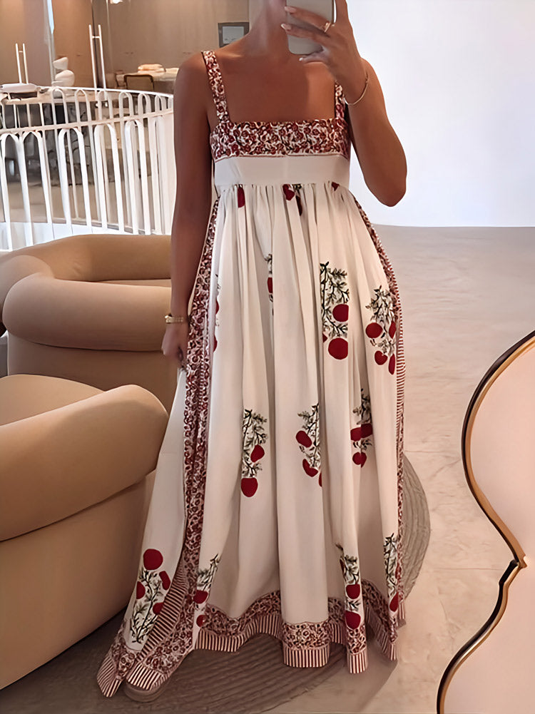 Maggie™ | Trendy Floral Print Maxi Dress