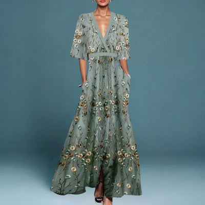Jamie™ | Elegant Maxi Dress with Floral Pattern