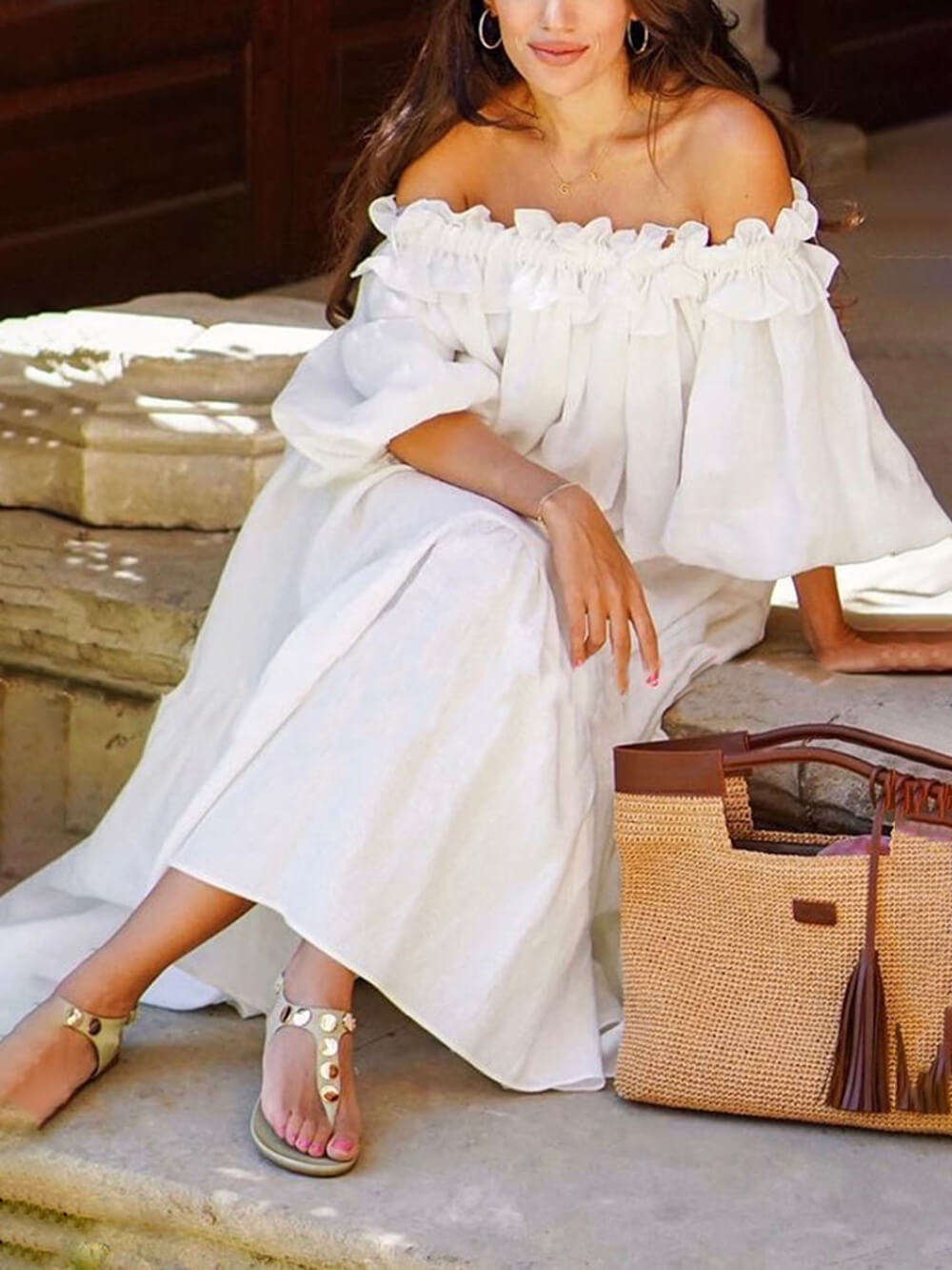 Giselle™ | Chic Off Shoulder Midi Dress