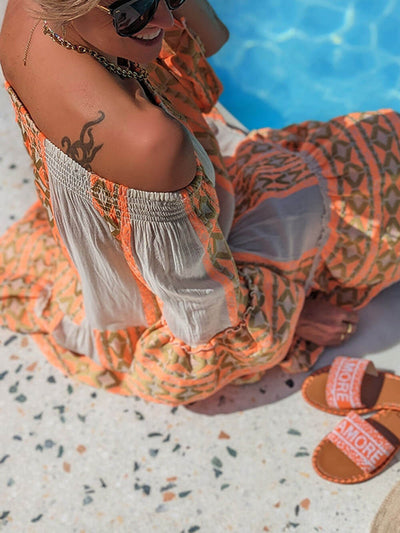 Joyce™ | Boho Off Shoulder Mini Dress