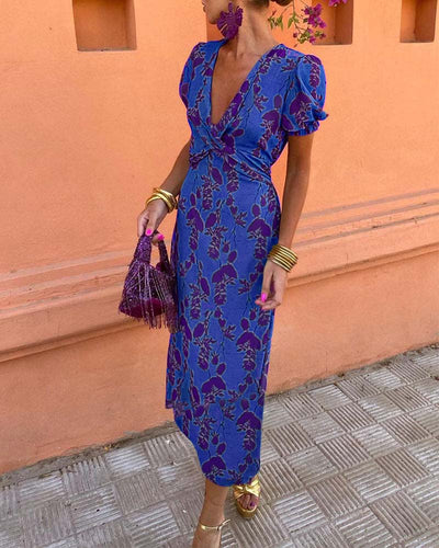 Angelina™ | Stunning V-Neck Midi Dress