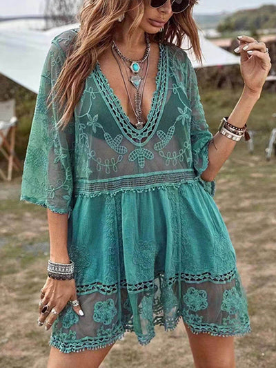 Molly™ | Loose V-Neck Mini Dress