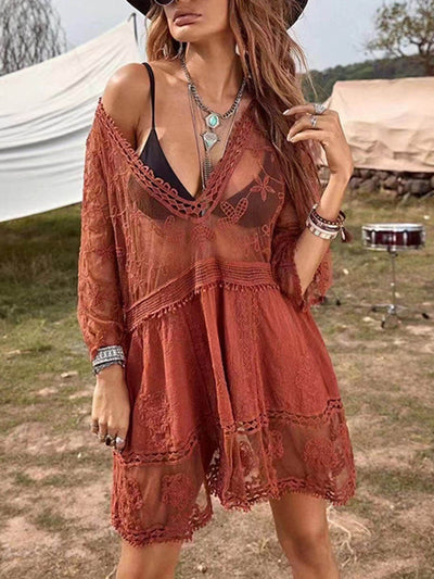 Molly™ | Loose V-Neck Mini Dress