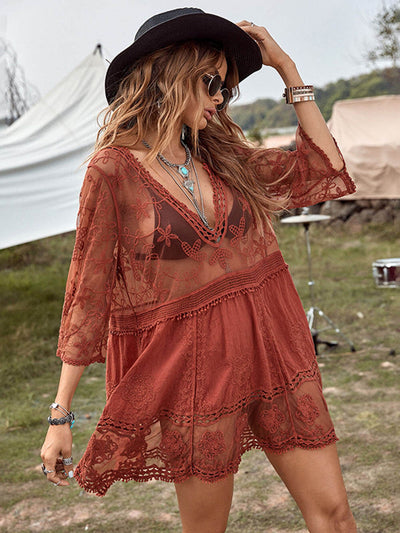 Molly™ | Loose V-Neck Mini Dress