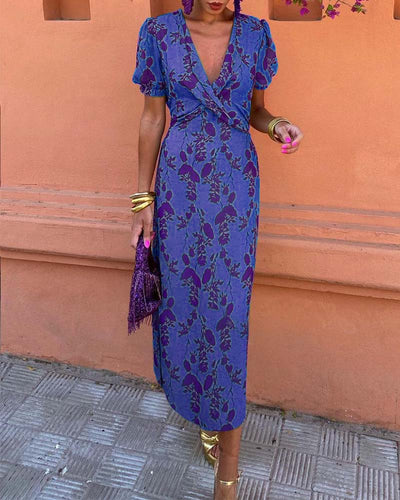 Angelina™ | Stunning V-Neck Midi Dress