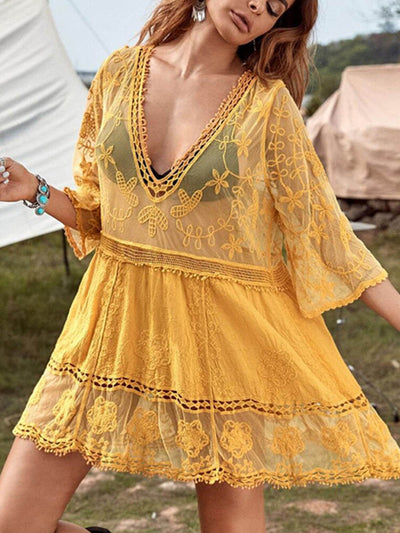 Molly™ | Loose V-Neck Mini Dress