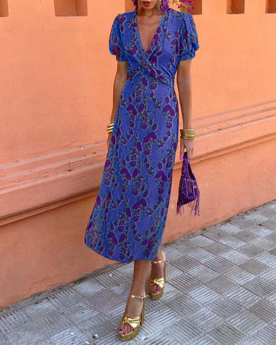 Angelina™ | Stunning V-Neck Midi Dress