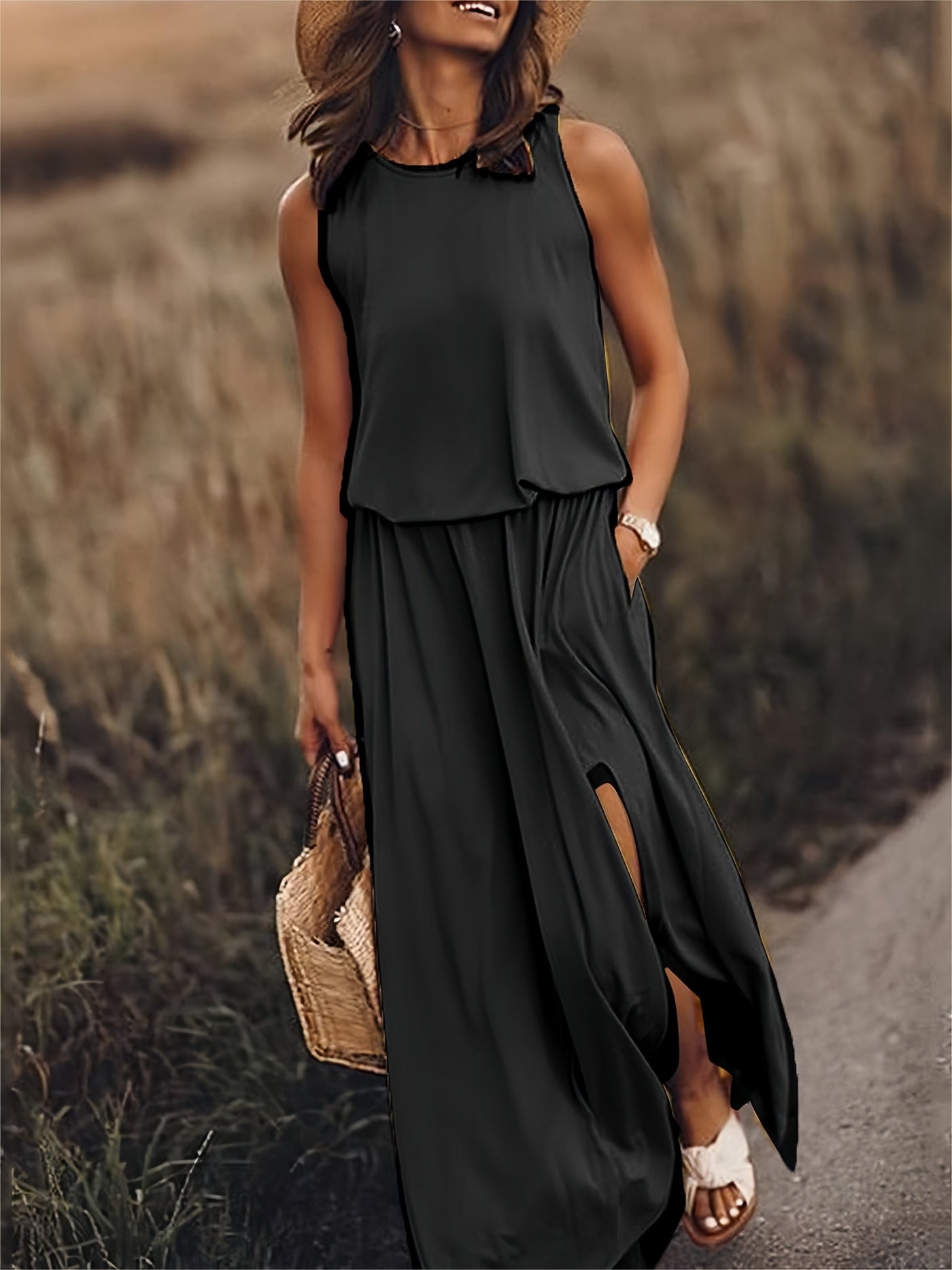 MINERVA™ | SLEEVELESS MAXI DRESS