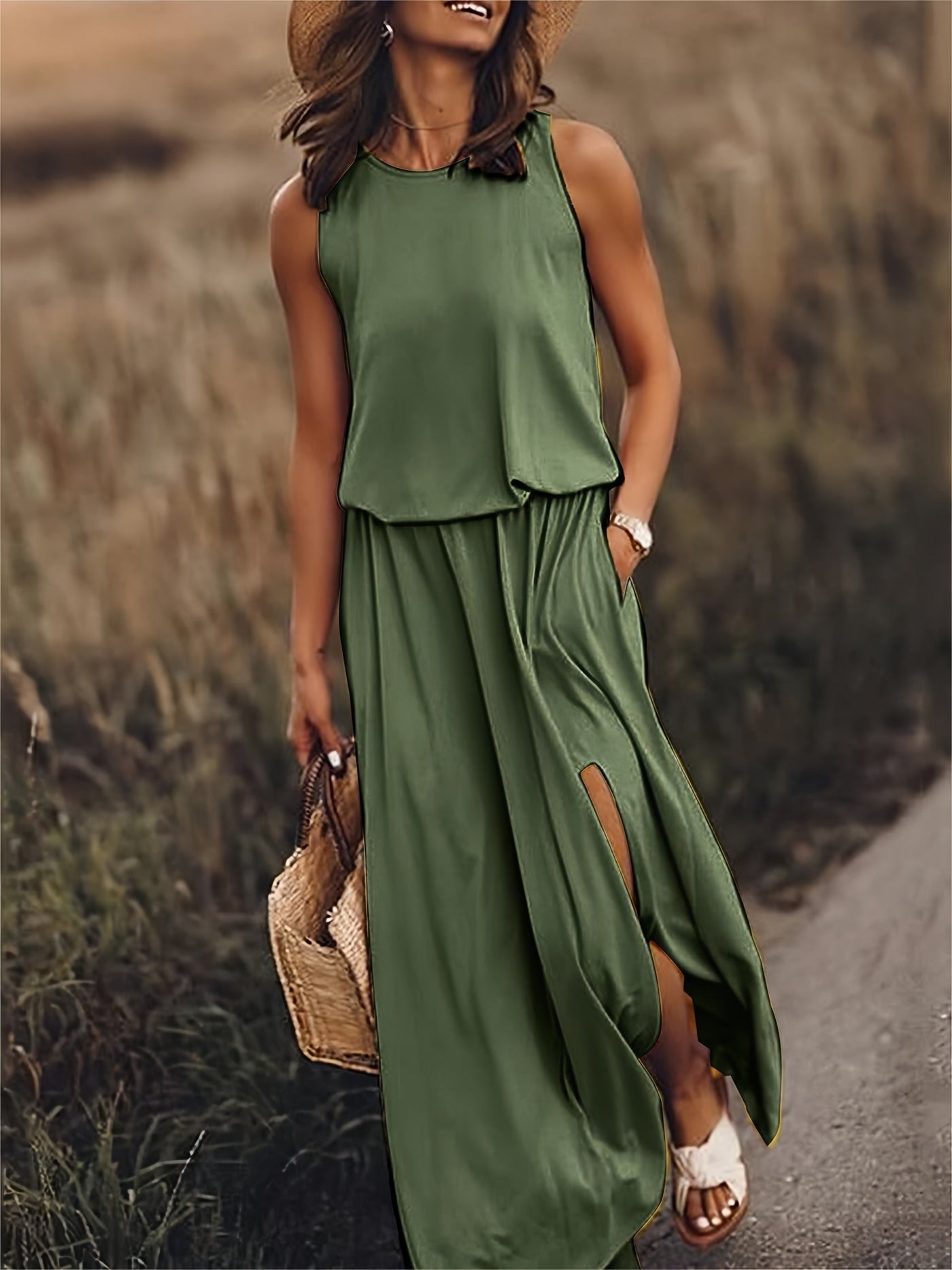 MINERVA™ | SLEEVELESS MAXI DRESS