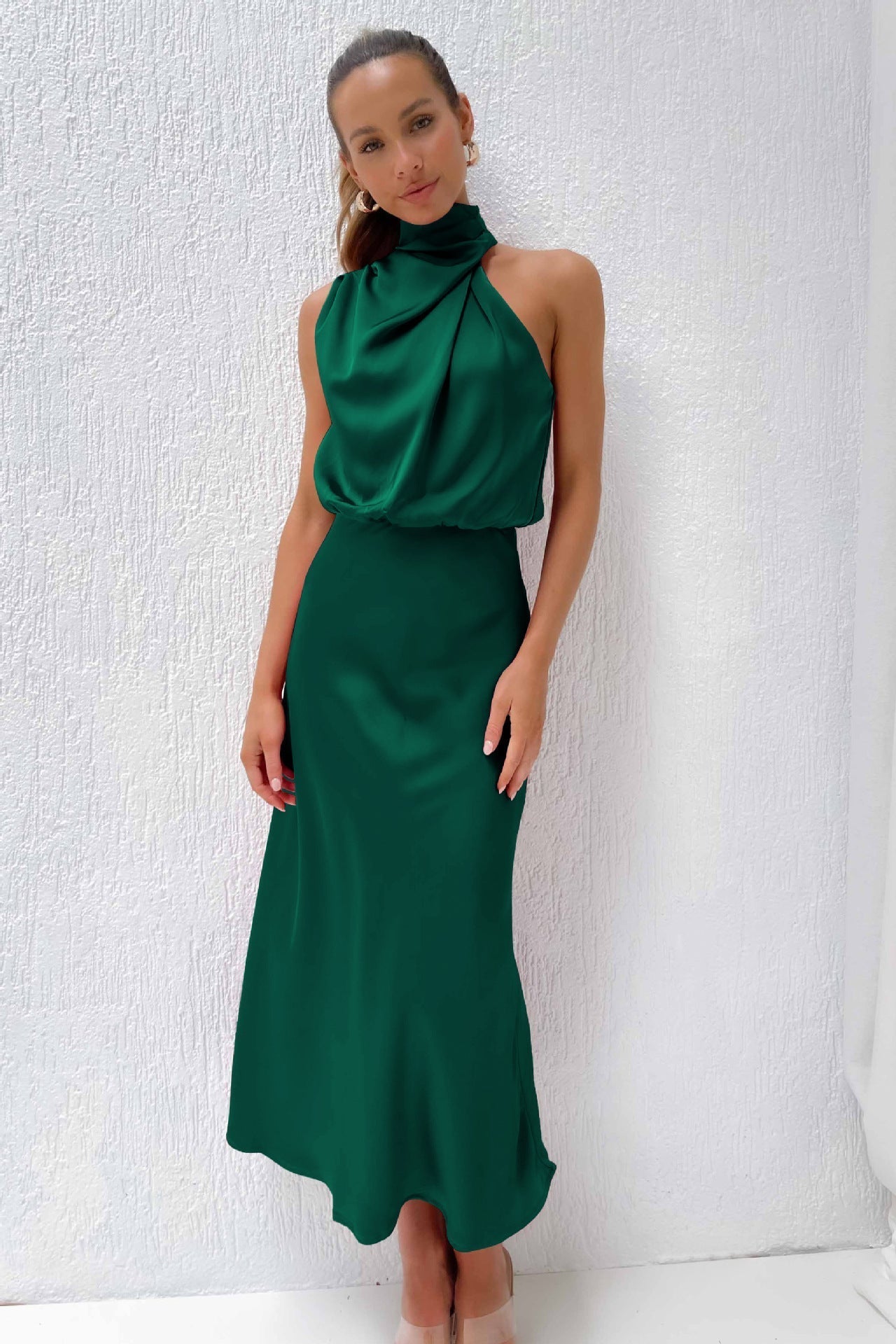 Theresa ™ | Long Dress with Halter Neck