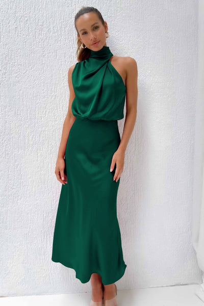 Theresa ™ | Long Dress with Halter Neck