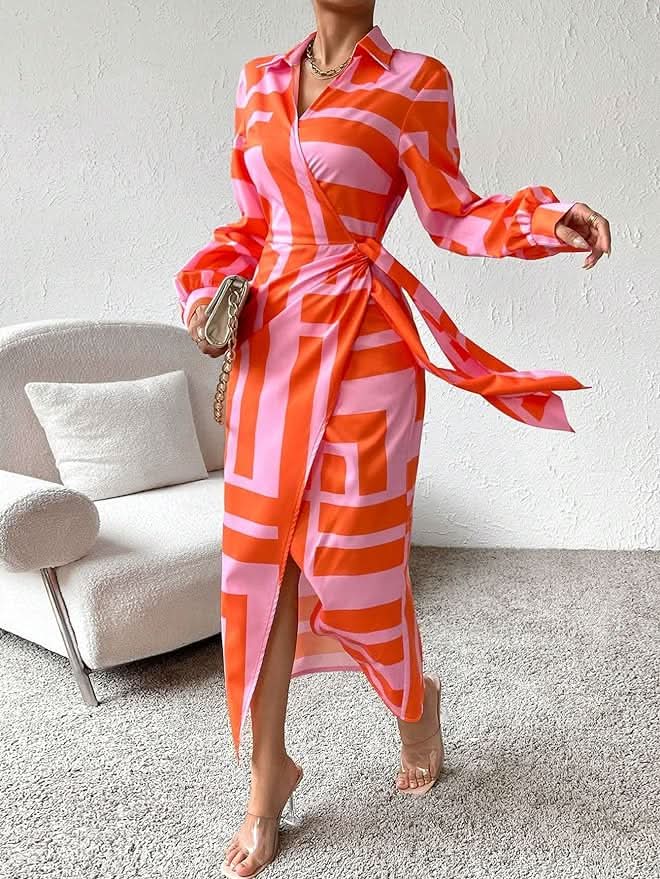 Amira™ | Wrap Print Dress