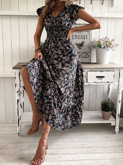 Jessa™ | Floral Print Waist Dress