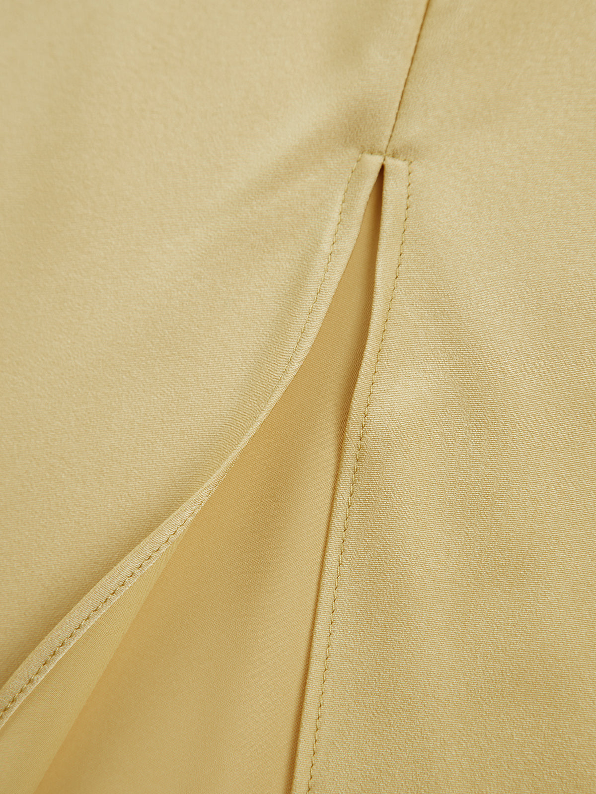 Elegant Satin Maxi with Open Back and Slit Detail