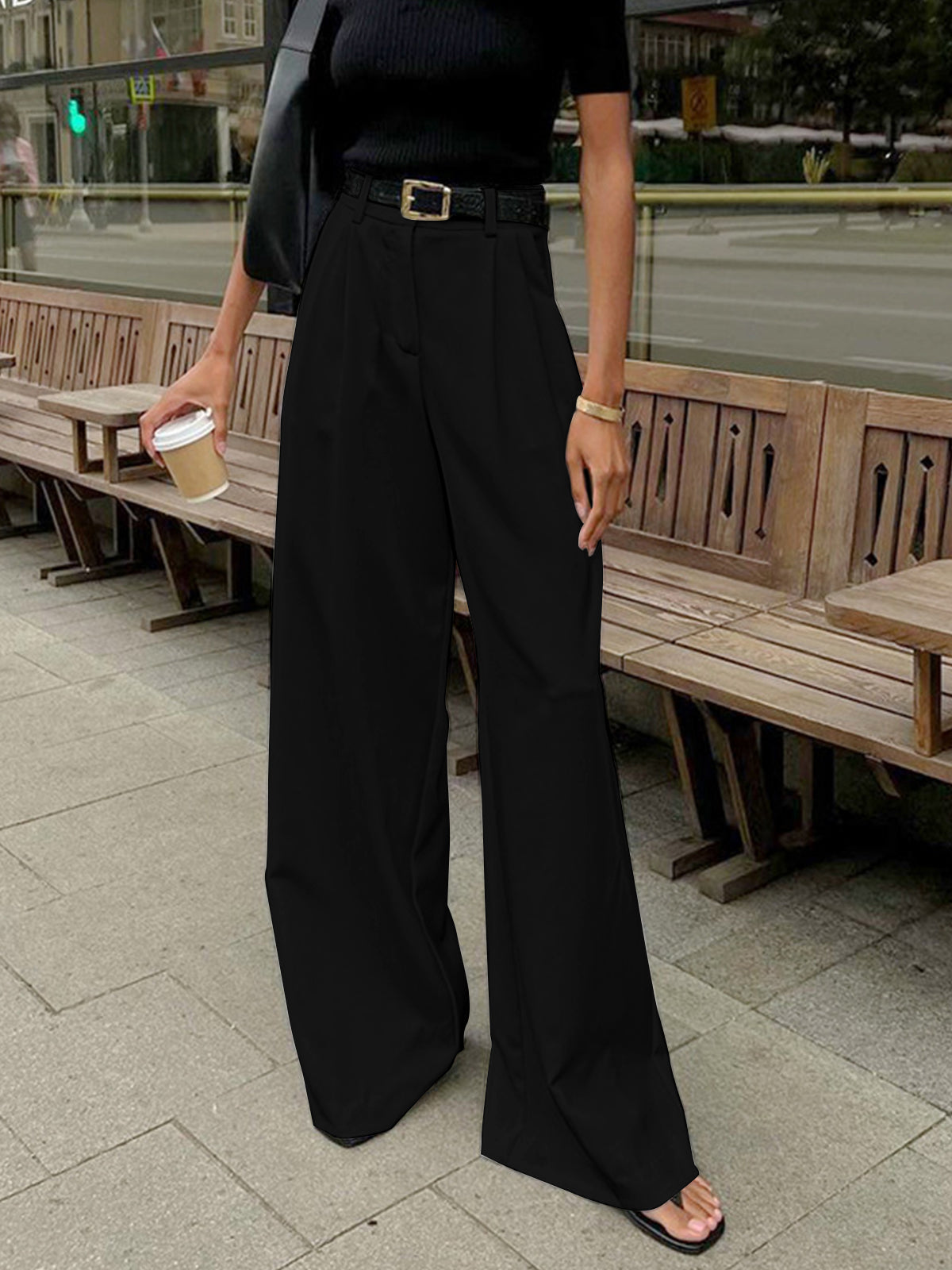 Streamlined Wide Leg Pants