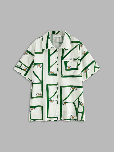 Casual Two-Piece Print Set with Drawstring Shorts