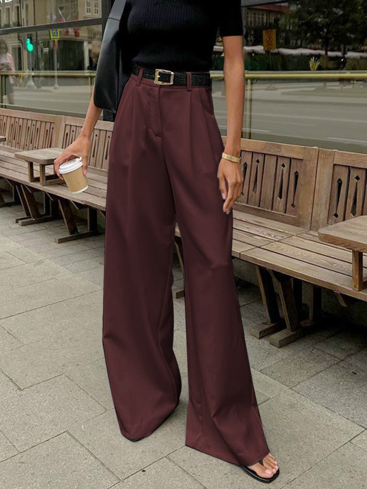 Streamlined Wide Leg Pants