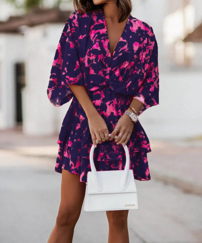 Valeria™ | Bohemian Floral Mini Dress