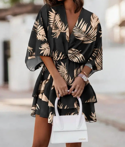 Valeria™ | Bohemian Floral Mini Dress