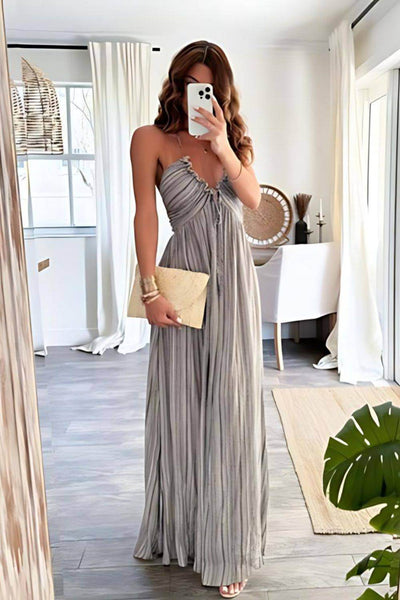 Lanie™ | Chic Pleated Maxi Dress