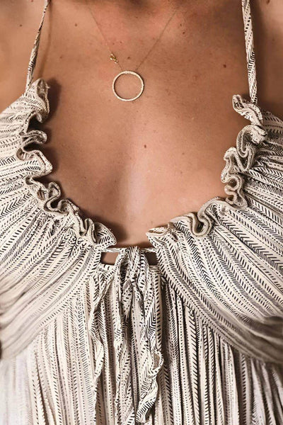 Lanie™ | Chic Pleated Maxi Dress