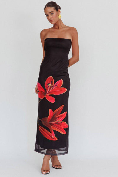 Eva™ | Strapless Floral Dress