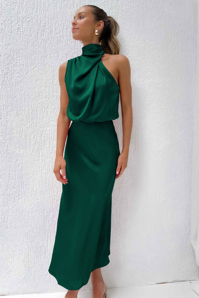 Theresa ™ | Long Dress with Halter Neck