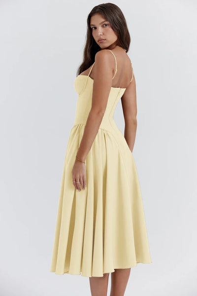 Liana ™ | Sleeveless Corset Midi Dress