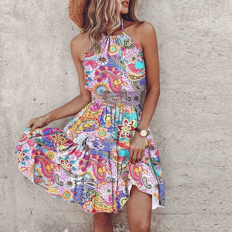 Angela™ | Chic Halter Dress