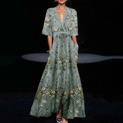 Jamie™ | Elegant Maxi Dress with Floral Pattern