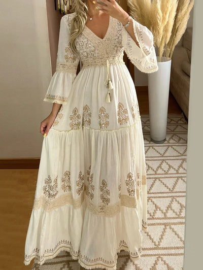 Alora™ | Classic Long Sleeve Maxi Dress