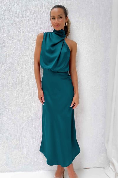 Theresa ™ | Long Dress with Halter Neck