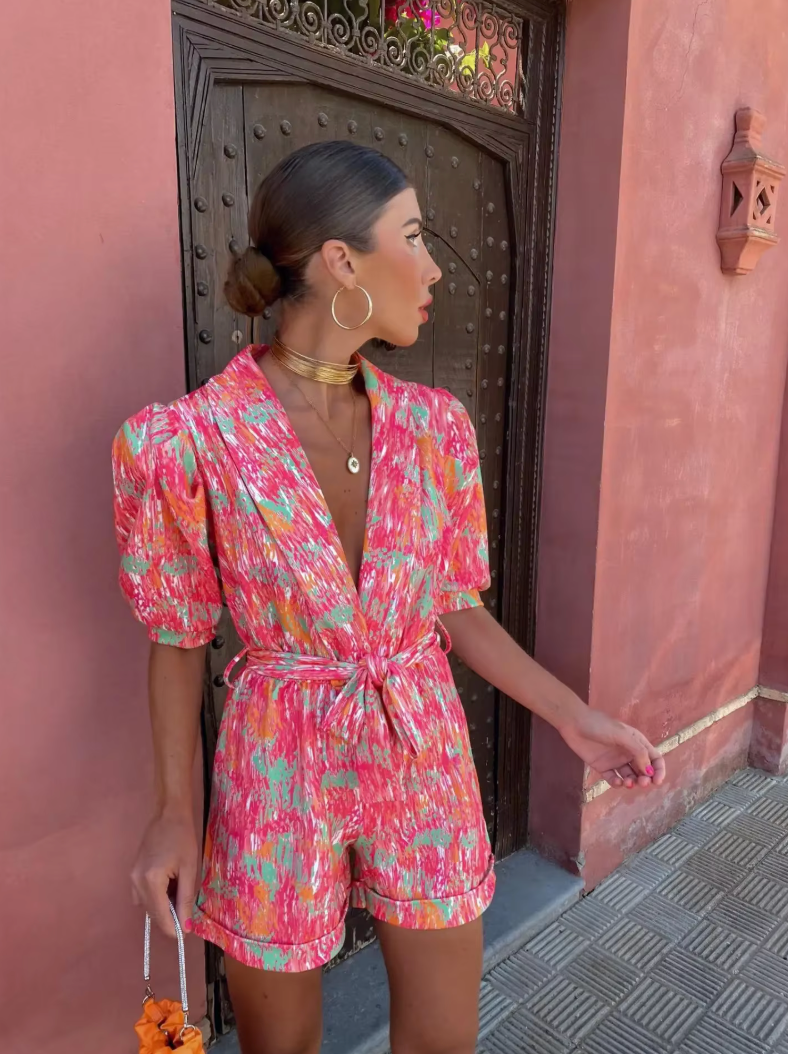 Clarissa™ | Trendy V-Neck Jumpsuit