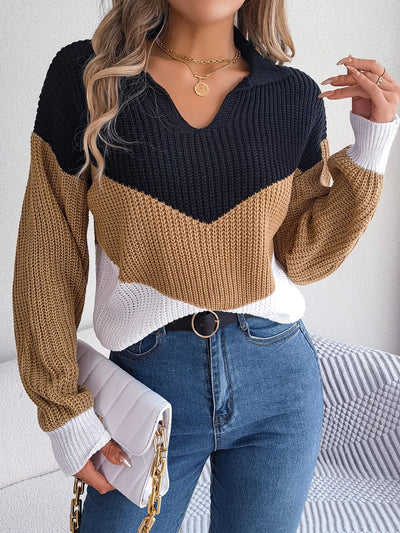 Emilia™ | Comfortable Patchwork Knit Sweater for Women