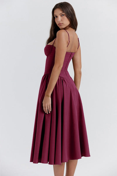 Liana ™ | Sleeveless Corset Midi Dress