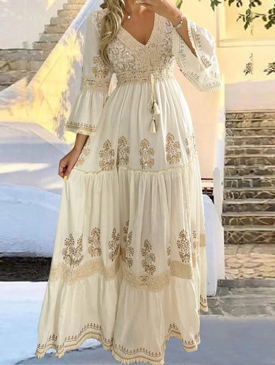 Alora™ | Classic Long Sleeve Maxi Dress